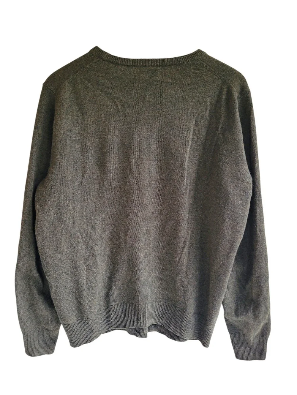 J. Crew 100% Cashmere Olive Green Crewneck Sweater Mens Small